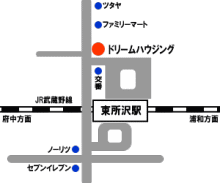 東所沢の地図